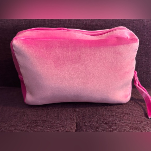 Valentino Pink Velvet Clutch with Embossed Logo NWOT - Picture 4 of 11